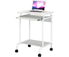 TECHLY Kompiuterio stalas Compact 600x450 su lentyna baltas