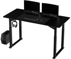 ULTRADESK UPLIFT Biurko 160X75 cm, 72-118 cm, juoda-juoda