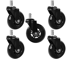 Geko Guminiai kėdės ratukai juodi 75mm 45kg - 5 vnt. (12) (5903418305581)