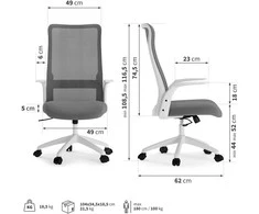Biuro kėdė SENSE7 JUNO pilka