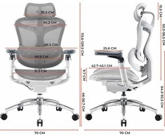 Biuro kėdė Sihoo DORO C300 Pro Mesh, Balta