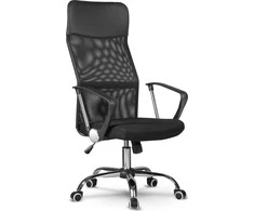 Sofotel Biuro kėdė su tinklelio atlošu, ergonomiško dizaino, juoda moderni darbo kėdė, reguliuojamas aukštis, patogus sėdėjimas