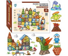 BK2 Kaladėlės MAGNETYCZNE DIAMENTOWE DINOZAURY 90 EL