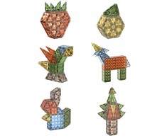 BK2 Kaladėlės MAGNETYCZNE DIAMENTOWE DINOZAURY 90 EL