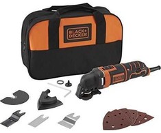 Black &amp; Decker Daugiafunkcis elektrinis įrankis MT300SA2+11 priedų, krepšys, Juodas &amp; Decker