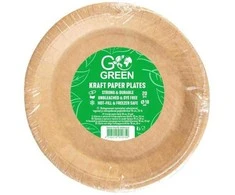 Black &amp; Decker Gogreen Kraft paper plates Go Žalias Ø18cm 20 pcs/0,14kg