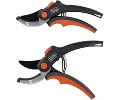 Black &amp; Decker „Juodas &amp; Decker“ Juodas ir Decker – sodo žirklės gėlėms / gyvatvorėms su grūdinto plieno ašmenimis
