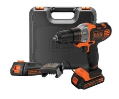 Black &amp; Decker suktuvas gręžtuvas MultiEvo MT218KB-QW, 18V, 2x1.5 Ah, su lagaminu