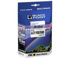 Black Point Juodas Point Ink Juodas Point užtaisai BPBLC1100 / 980CMYK (žalsvai mėlyna, geltona, juoda)