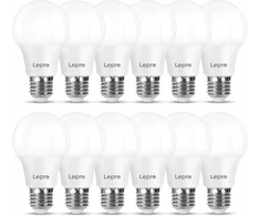 LEPRO 100089-WW-EU-12 LED Bulb, E27, A60, 8.5W (60W), 806 lm, 2700K (warm baltas), 180°, 12-pack