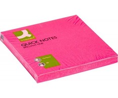 Q-Connect Lipnūs lapeliai 76x76mm 80lap rausvi