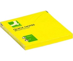 Q-Connect Lipnūs lapeliai 76x76mm 80lap geltoni