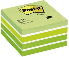 3M Lipnūs lapeliai Post-it Akvarelė kubas, 76 x 76 mm, 450 lapelių, įvairios spalvos