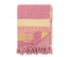 Bloomingville Creative Collection Isnel Plaid, Rožinė, Medvilnė su recyklingu (82066528)