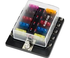 Blow Automobilinis šviestuvas 10 saugiklių + LED