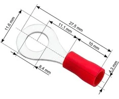 Blow Oem Izoliuota žiedinė jungtis varžtas 8.4 - 100vnt