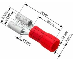 Blow Oem Vamzdelio formos jungtys 5.2/0.5 100vnt - raudona