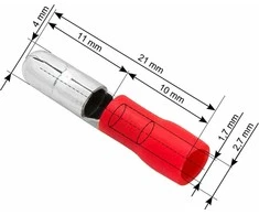 Blow Oem Vamzdelio formos jungtys 4.0/21mm 100vnt - raudona