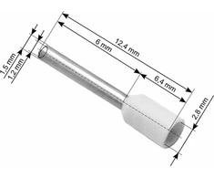 Blow Izoliuota jungties įvorė 0.75/6 balta