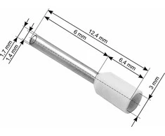 Blow Oem Vamzdelio formos jungtys 1.0/6 100vnt - balta