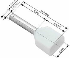 Blow Oem Vamzdelio formos jungtys 2x0.5/8 100vnt - balta