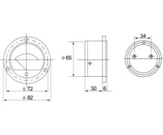 Blow Analoginis ampermetras apvalus 10A