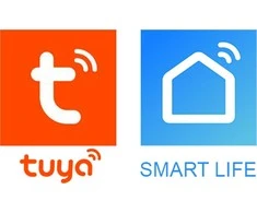 Blow Išmanus dviejų kanalų stiklinis WiFi šviesos jungiklis TUYA