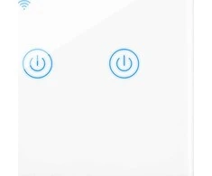 Blow Išmanus dviejų kanalų stiklinis WiFi šviesos jungiklis TUYA