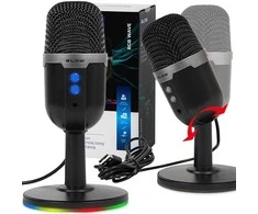 Studijinis mikrofonas su BLOW LED stovu