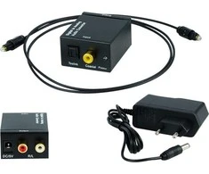 Blow TOSLINK DAC į 2xRCA+lizdo optinį keitiklį su maitinimo šaltiniu