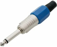 Blow Oem Kištukas AUX 6.3 mono HQ mėlynas - 10vnt