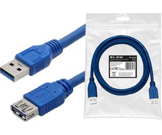 Blow USB-A 3.0 kabelis kištukas - lizdas 1.5m