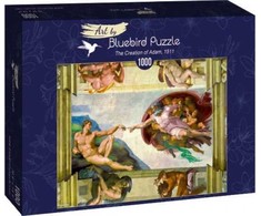 Blue Mauritius Gold Bluebird Puzzle Dėlionė 1000 Adomo sukūrimas, Mikelandželas