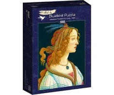 Bluebird Puzzle Bluebird Dėlionė 1000 vnt. - Sandro Botticelli: Jaunos moters portretas, 1480 m.