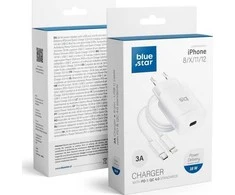BlueStar Telefono įkroviklis Blue Star USB C QC4.0 PD 3A 18W + laidas USB C - Lightning TFK-TC-1099C baltas