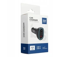 BlueStar Blue Star Mėlynas STAR car charger 3A 63W Type C + USB A PD QC3.0 AFC PPS SFC2.0 juodas