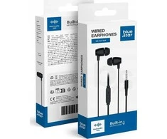 BlueStar Wire earphones Jack 3,5 mm Blue Star PA-E67 1,2 m juodas
