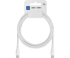 BlueStar USB C laidas į USB C Blue Star 3A 60W ECO 1 m PJ73-13-3 baltas