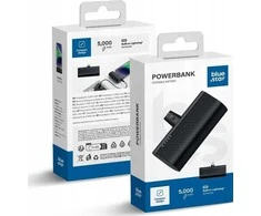 BlueStar Nešiojamoji baterija „Blue Star W0556P“ 2,1A 5000 mAh su integruota „Lightning“ jungtimi, juoda