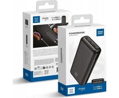 BlueStar Powerbank Blue Star W2015 2.1A 20000 mAh juodas