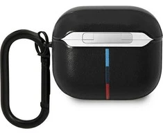 BMW BMA322PVTK AirPods 3 gen dėklas juodos spalvos Leather Curved Line