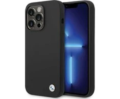 Dėklas BMW BMHCP15XSILBK Apple iPhone 15 Pro Max 6.7″ juodos spalvos Silicone Metal Logo
