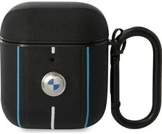 BMW Leather Color Lines Dėklas AirPods 1 / 2 - Juodas
