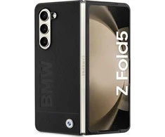 Dėklas BMW BMHCZFD5SLLBK Z Fold5 F946 juodos spalvos kietas dėklas Signature Logo Imprint