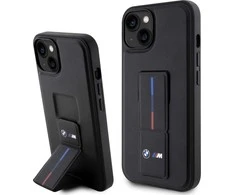 Dėklas BMW BMHCP14M22GSLK Apple iPhone 14 Plus / 15 Plus 6.7″ juodos spalvos kietas dėklas Grip Hot Stamp