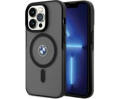 Dėklas BMW BMHMP14LDSLK Apple iPhone 14 Pro 6.1″ juodos spalvos kietas dėklas Signature MagSafe