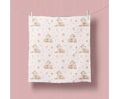 Bocioland 3039 Vystyklai MUŚLINOWE 70X70 3-PACK RÓŻ BL303