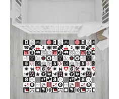 Bocioland BOCIOLAND BL124-SULANKSTAMAS KONTRASNIS KILIMAS 150X200CM MAŽAS LOKIS