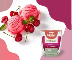 Žvakė aromatinė Bolsius Cherry Ice Kreminis 21 h Raudona/Rožinė