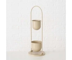 Boltze CAMILIO metalinis gėlių stovas, smėlio spalvos, aukštis 75 cm